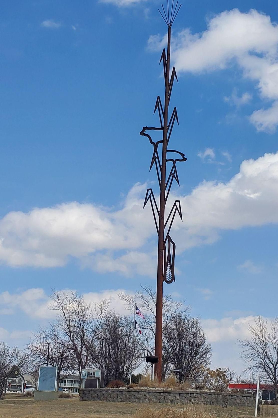 World's Largest Corn Stalk Sculpture: world record in Shelby, Iowa