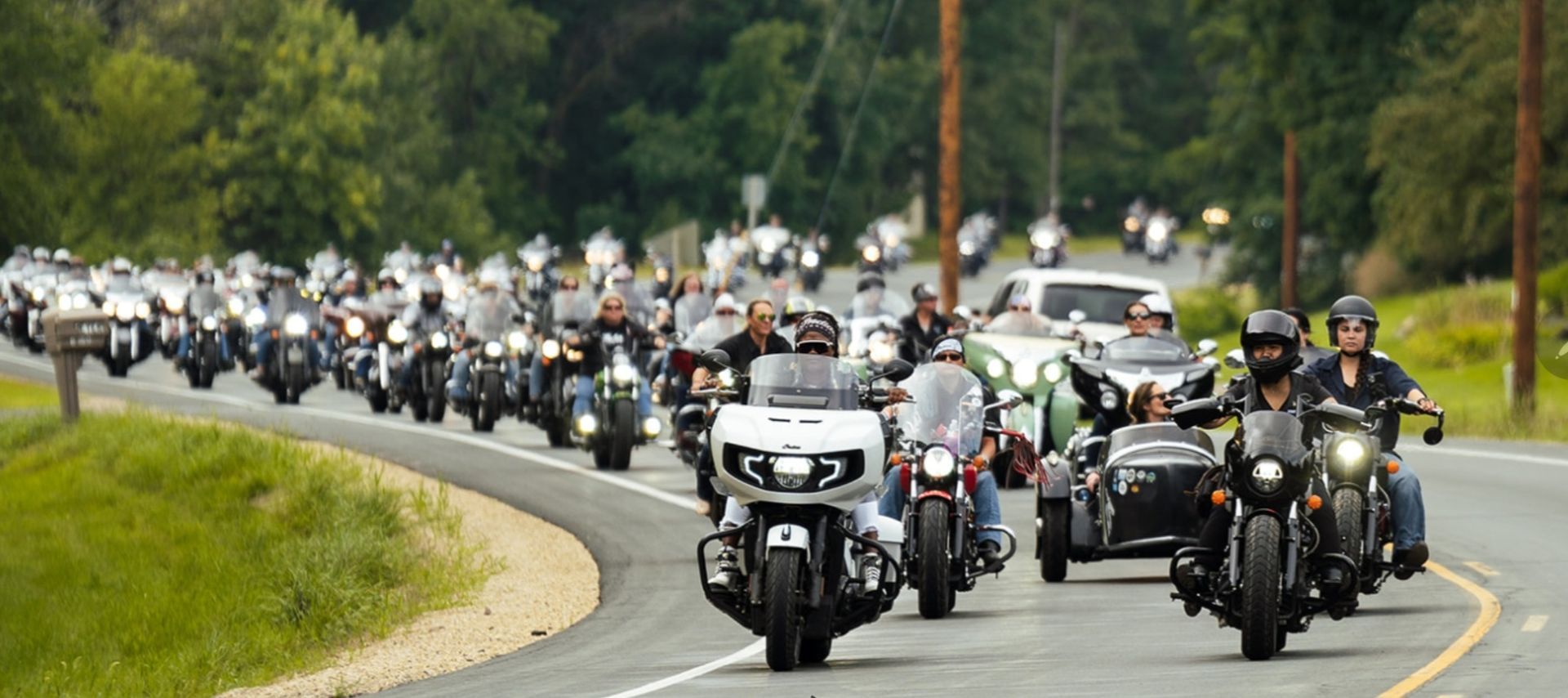 Longest Parade of Female Indian Motorcycle Riders: world record attempt in New Richmond, Wisconsin