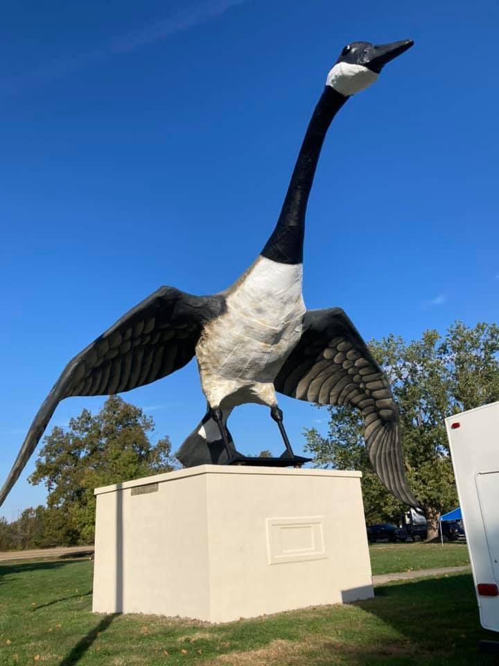 World's Largest Goose Sculpture: world record in Sumner, Missouri