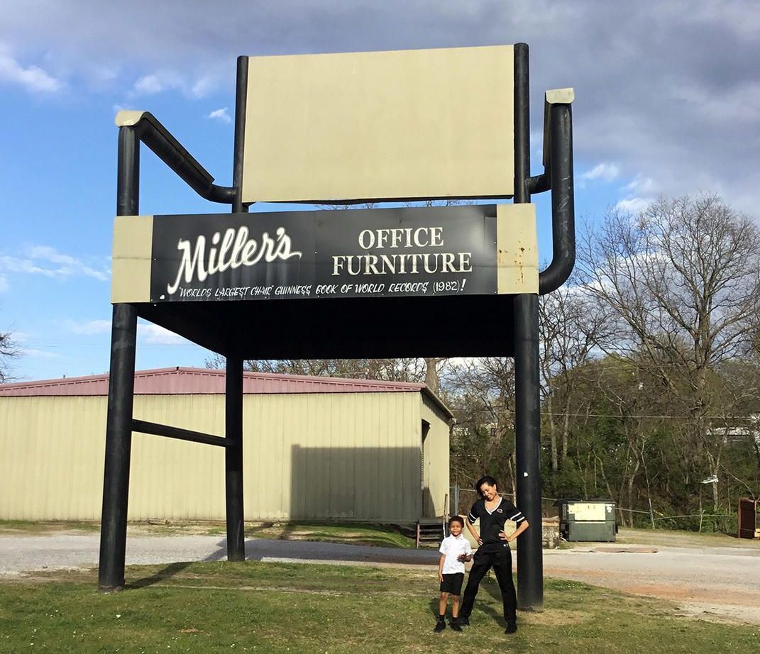 
World's Largest Office Chair: world record in Anniston, Alabama