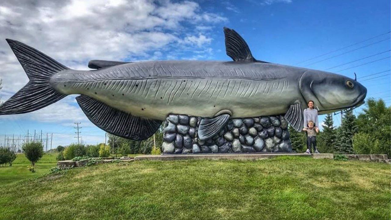World's Largest Catfish Statue: world record in Wahpeton, North Dakota