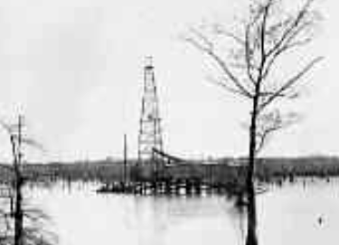 World's First Over Water Oil Well: world record in Caddo Lake, Louisiana