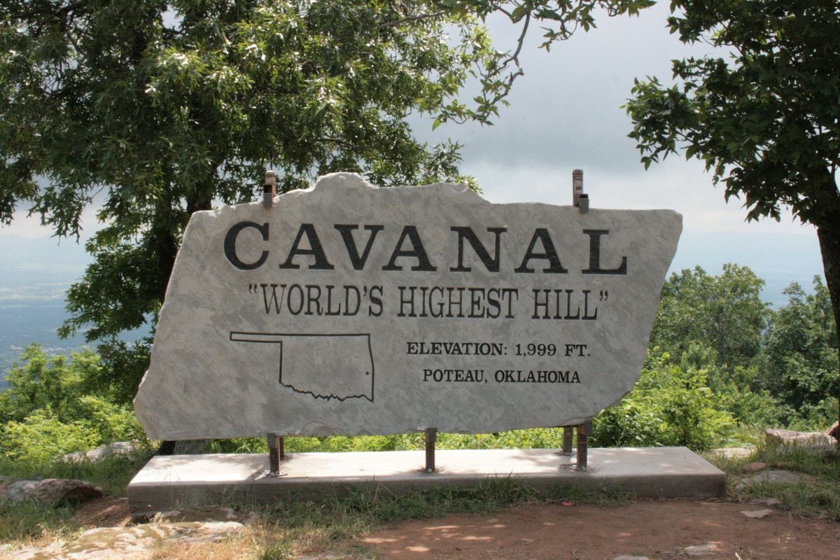 
World's Highest Hill: world record near Poteau, Oklahoma