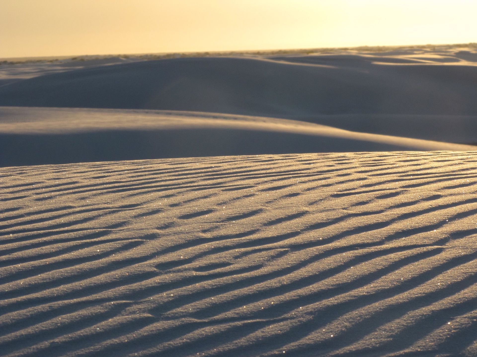 World's largest gypsum dunefield, world record in White Sands National Park, New Mexico
