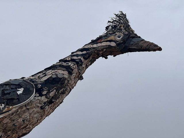 World's Largest Recycled Roadrunner Sculpture, world record in Las