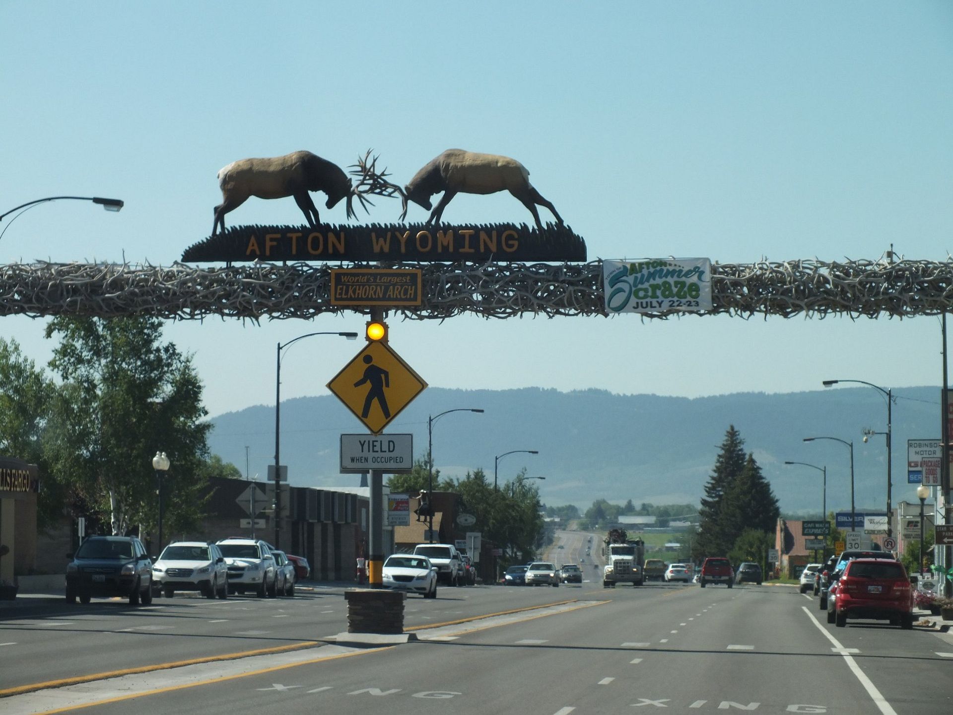 
World's Largest Elkhorn Arch, world record in Afton, Wyoming