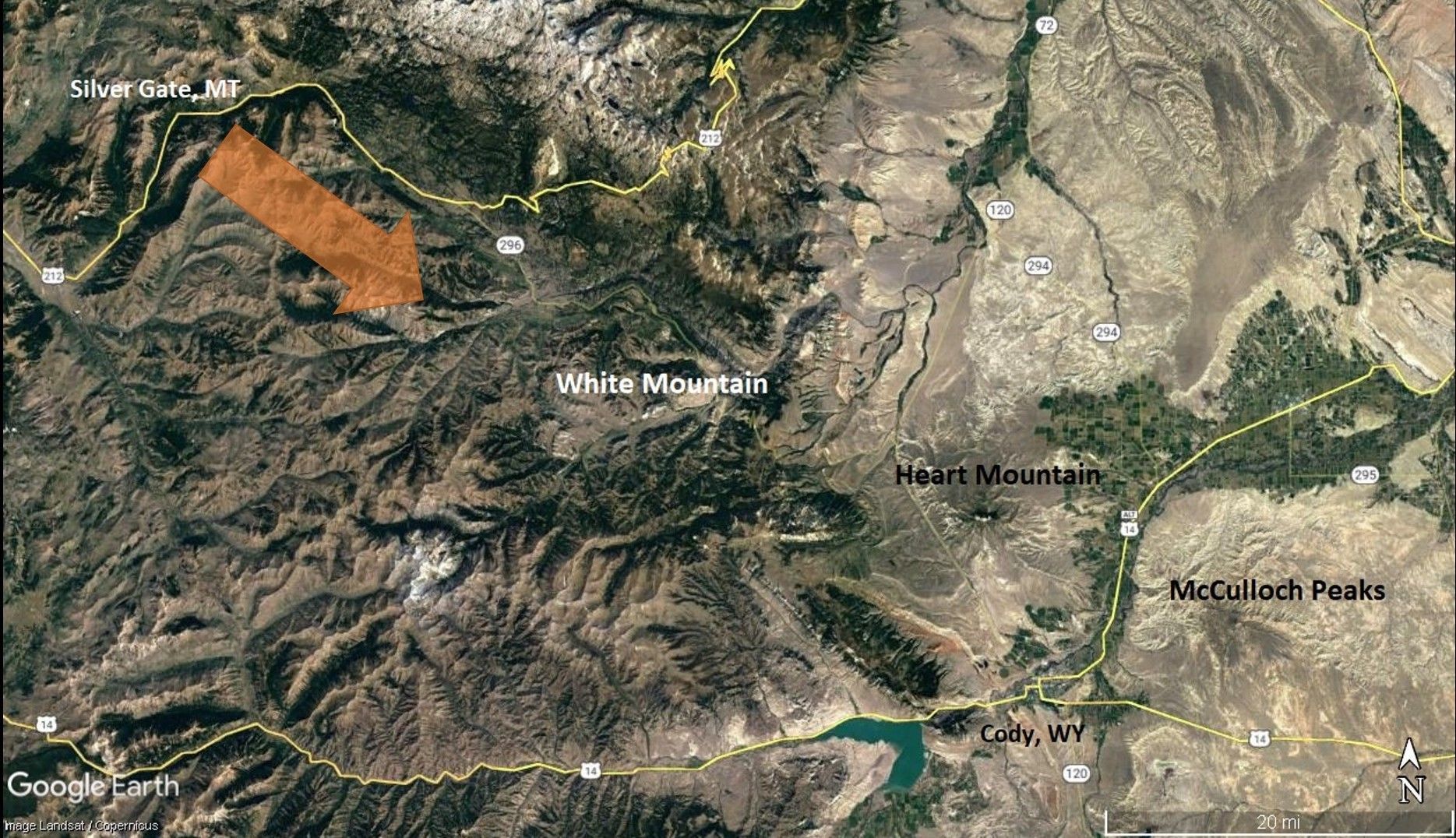 Largest known sub-aerial landslide on Earth, world record in Wyoming