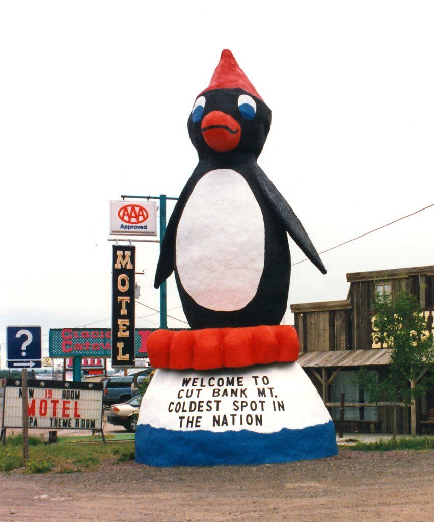 World’s Largest Penguin Statue, world record in Cut Bank, Montana
