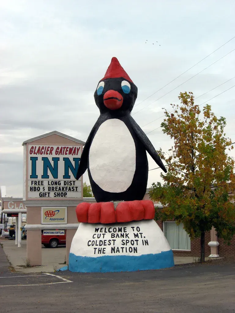 World’s Largest Penguin Statue, world record in Cut Bank, Montana
