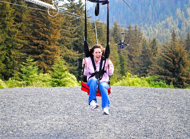 World's Largest ZipRider, world record in Hoonah, Alaska