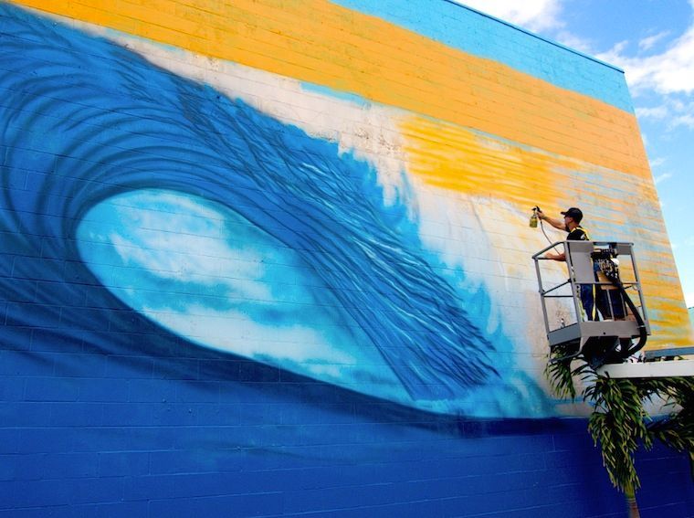 World's Largest Surf Mural, world record in Kalihi, Hawaii