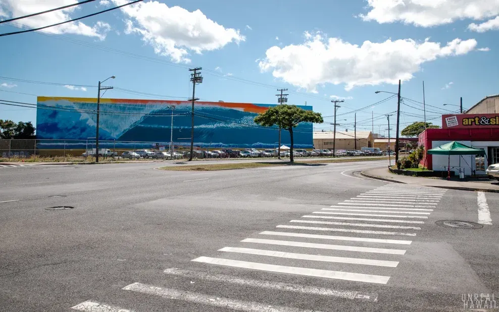 World's Largest Surf Mural, world record in Kalihi, Hawaii