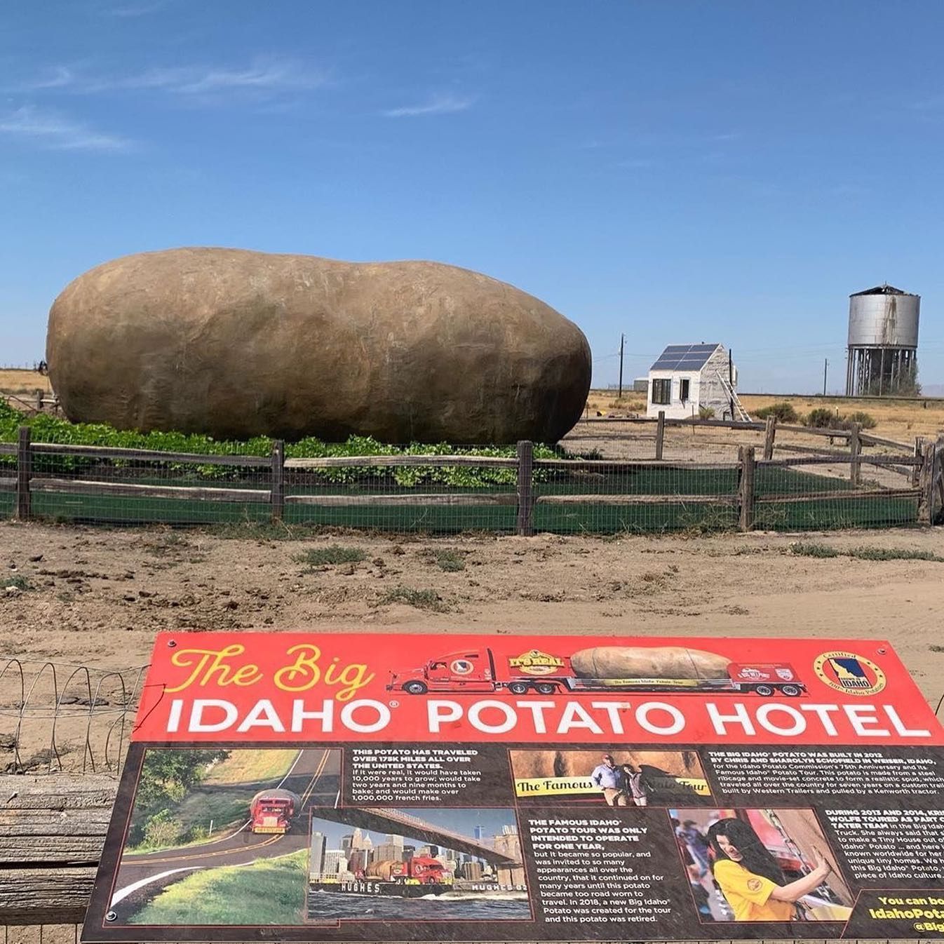 
World's First Potato-shaped Hotel, world record in Boise, Idaho