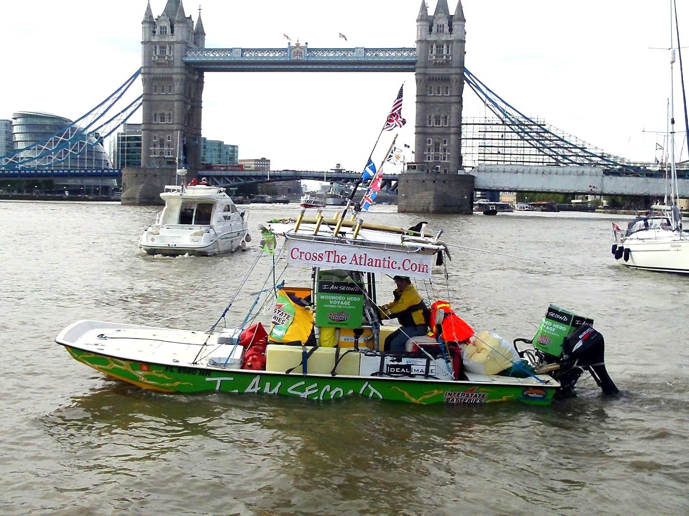 
The First Flats Boat to Cross The Atlantic Ocean Unassisted, world record set by Ralph Brown and Robert Brown