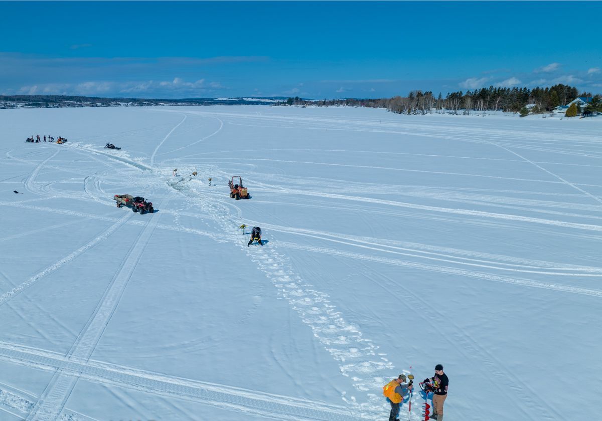 World's Largest Ice Carousel, world record on Long Lake, Maine
