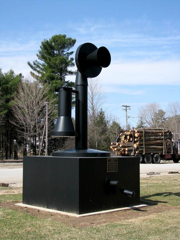 World's Largest Hand Cranked Phone Monument, world record in Bryant Pond, Maine
