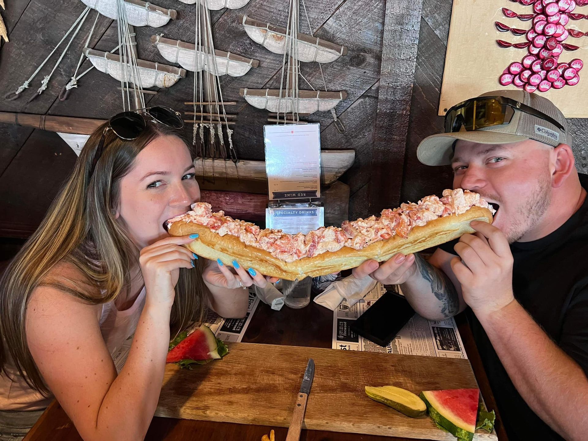 
World’s Largest Lobster Roll Commercially Available, world record in Woolwich, Maine
