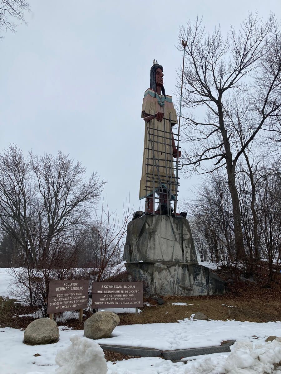 World's Tallest Statue of a Native American, world record in Skowhegan ...