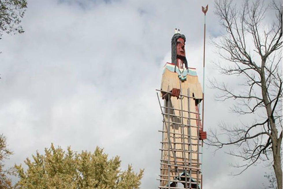 Worlds Tallest Statue of a Native American, world record in Skowhegan, Maine
