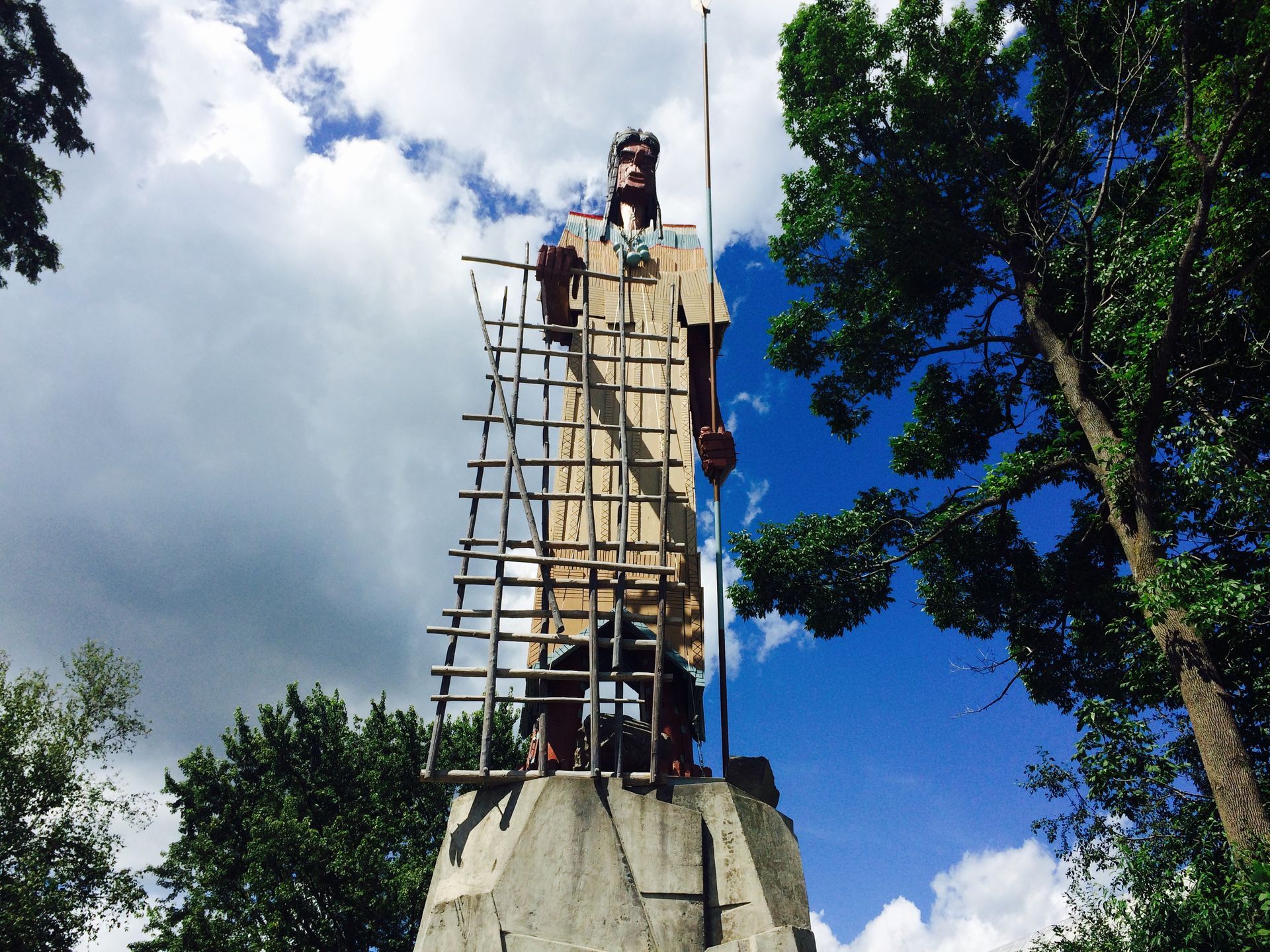 Worlds Tallest Statue of a Native American, world record in Skowhegan, Maine
