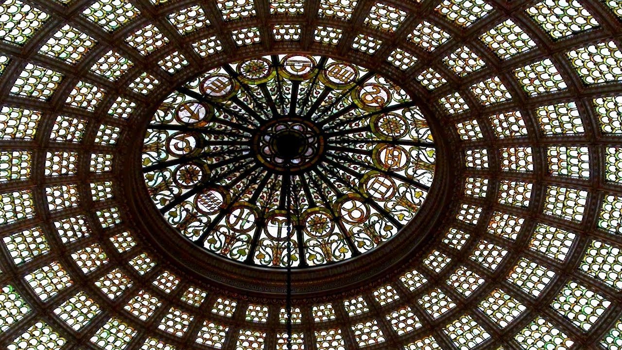 World’s Largest Tiffany Glass Dome, world record in Chicago, Illinois
