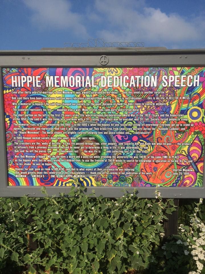 World's First Hippie Memorial, world record in Arcola, Illinois
