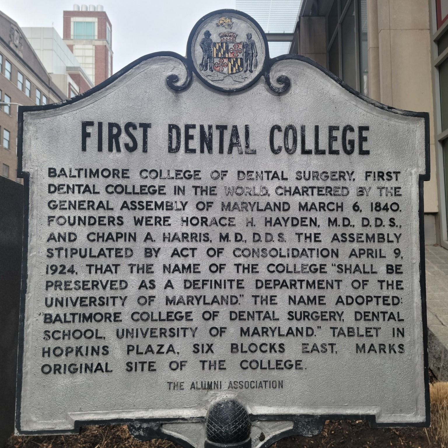 World's First School of Dentistry, world record in Baltimore, Maryland