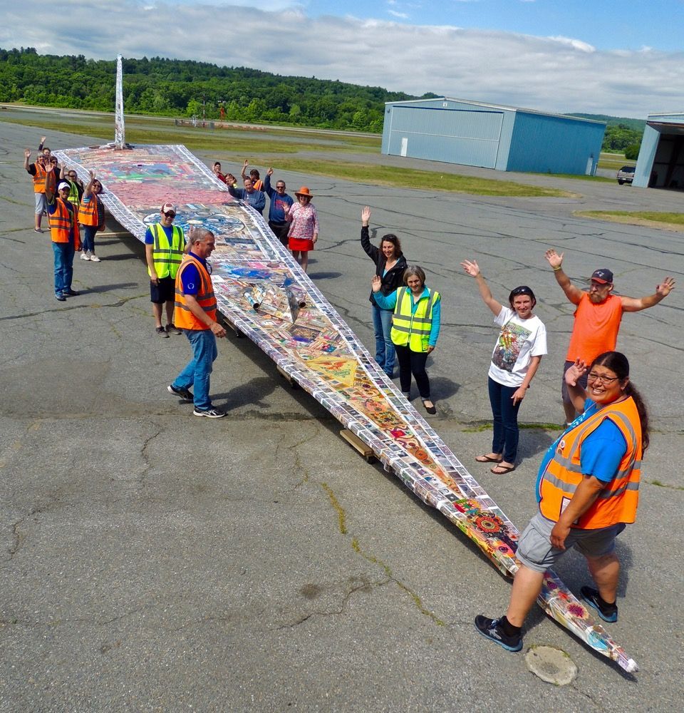 World's Largest Paper Airplane Sculpture, world record in Fitchburg, Massachusetts