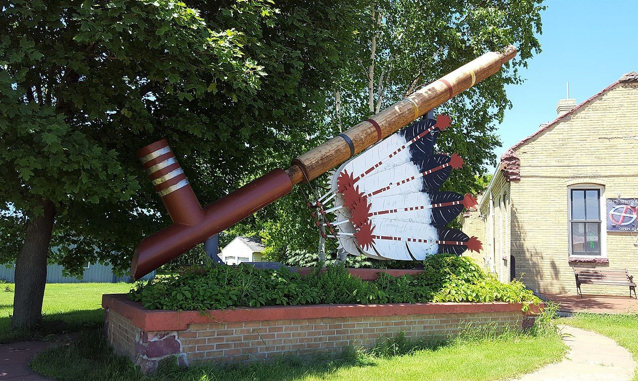 
World's Largest Peace Pipe, world record in Pipestone, Minnesota