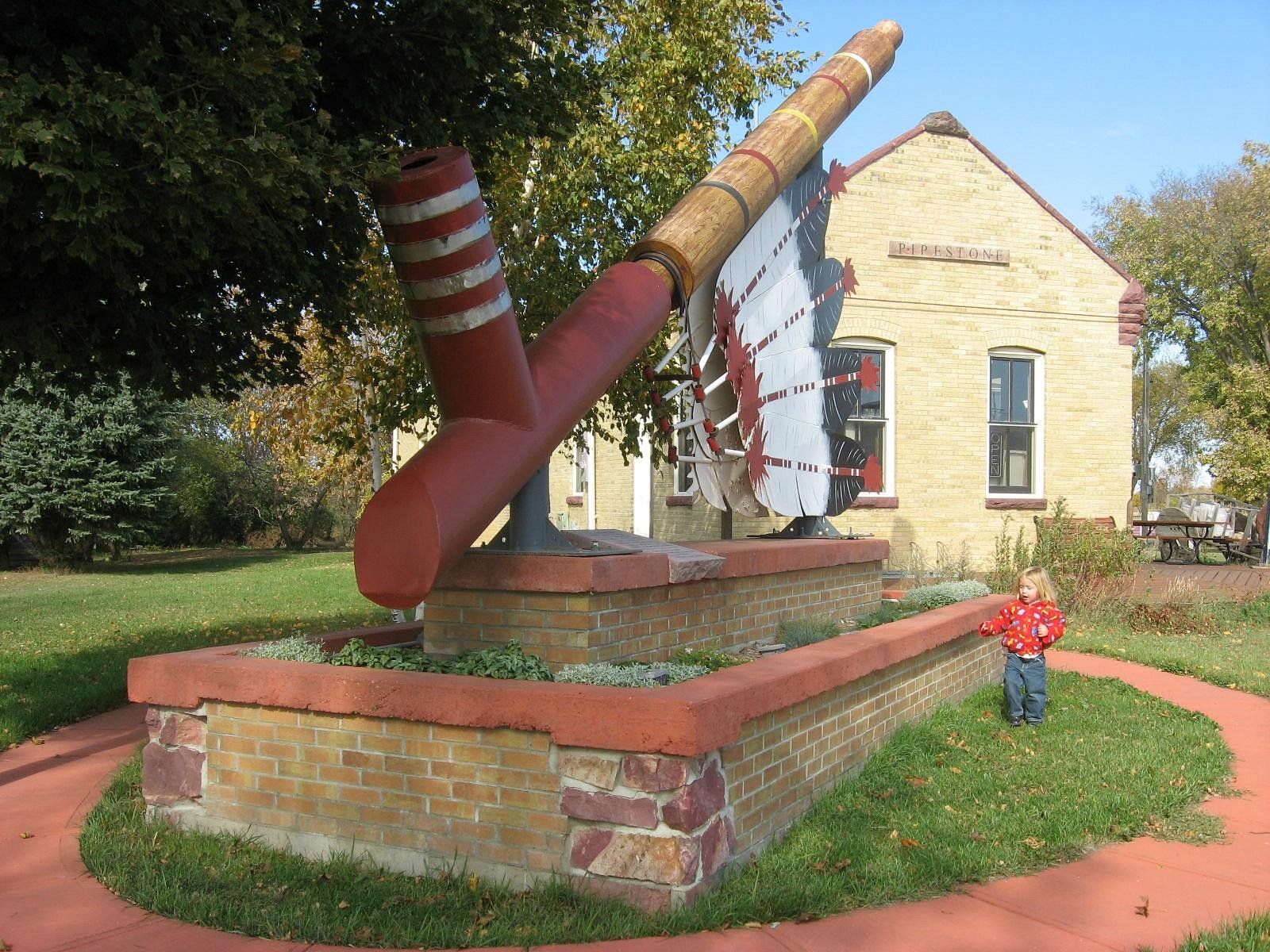 World's Largest Peace Pipe, world record in Pipestone, Minnesota