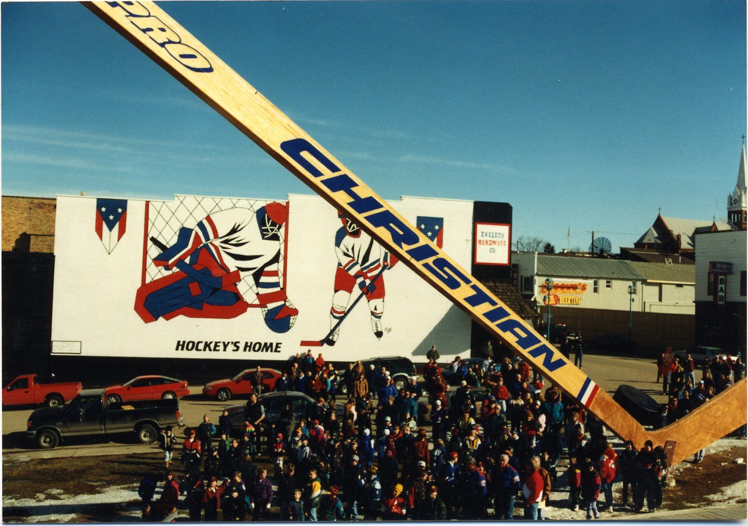 World's Largest Free-Standing Hockey Stick, world record in Eveleth, Minnesota
