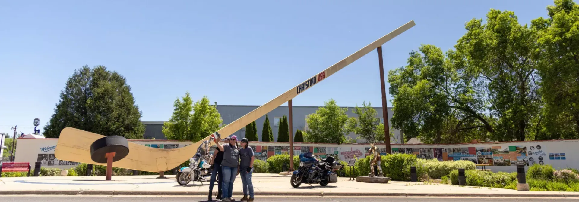 
World's Largest Free-Standing Hockey Stick, world record in Eveleth, Minnesota