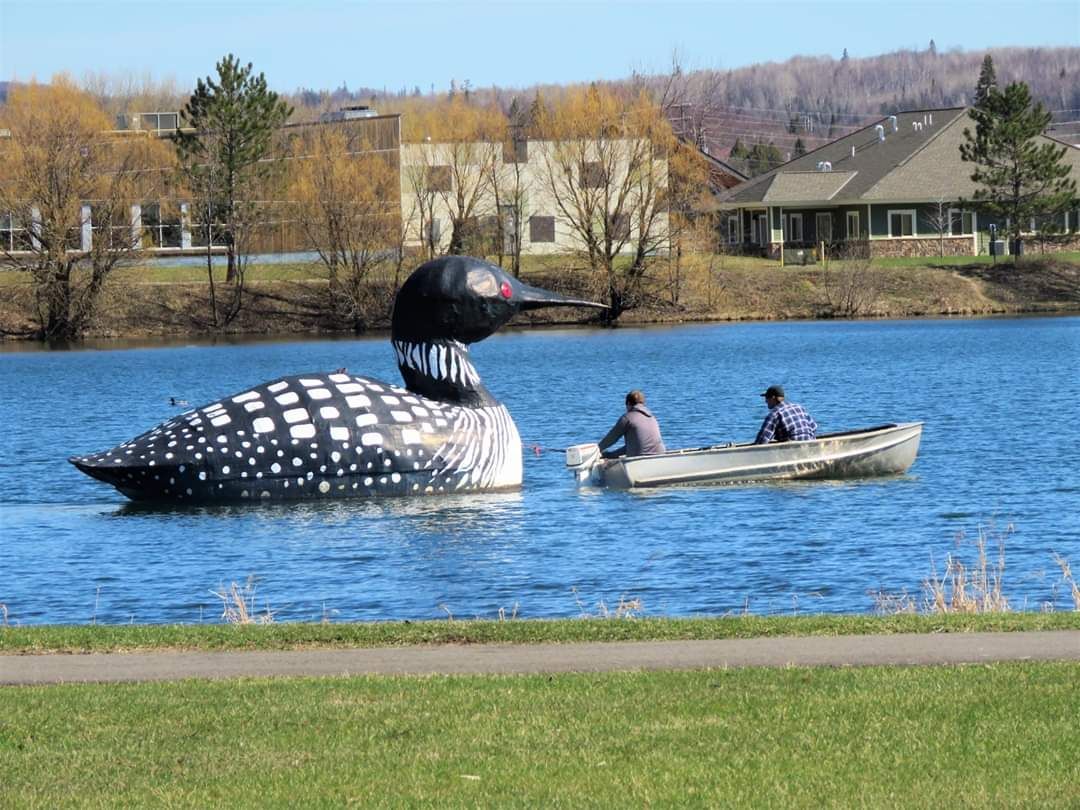 World's Largest Floating Loon, world record on Silver Lake, Minnesota