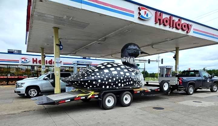 World's Largest Floating Loon, world record on Silver Lake, Minnesota
