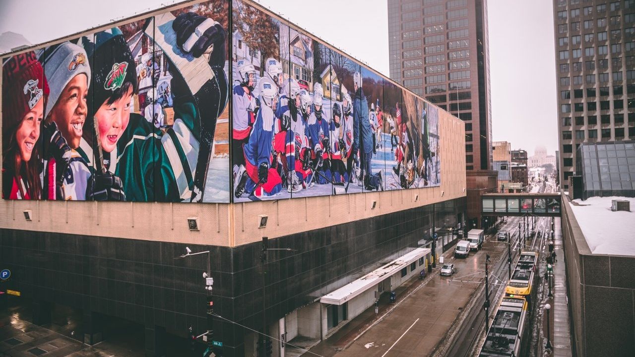 World’s Largest Hockey Mural, world record in Saint Paul, Minnesota