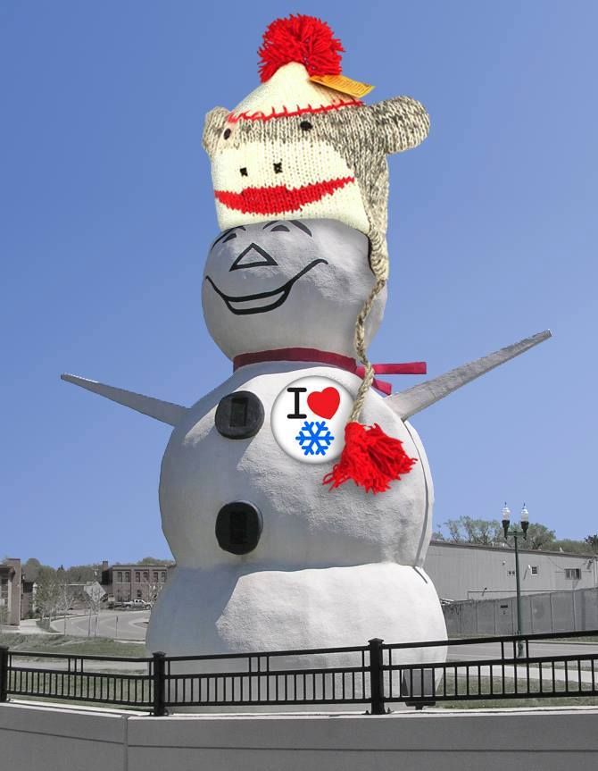 World's Largest Stucco Snowman, world record in North St. Paul 