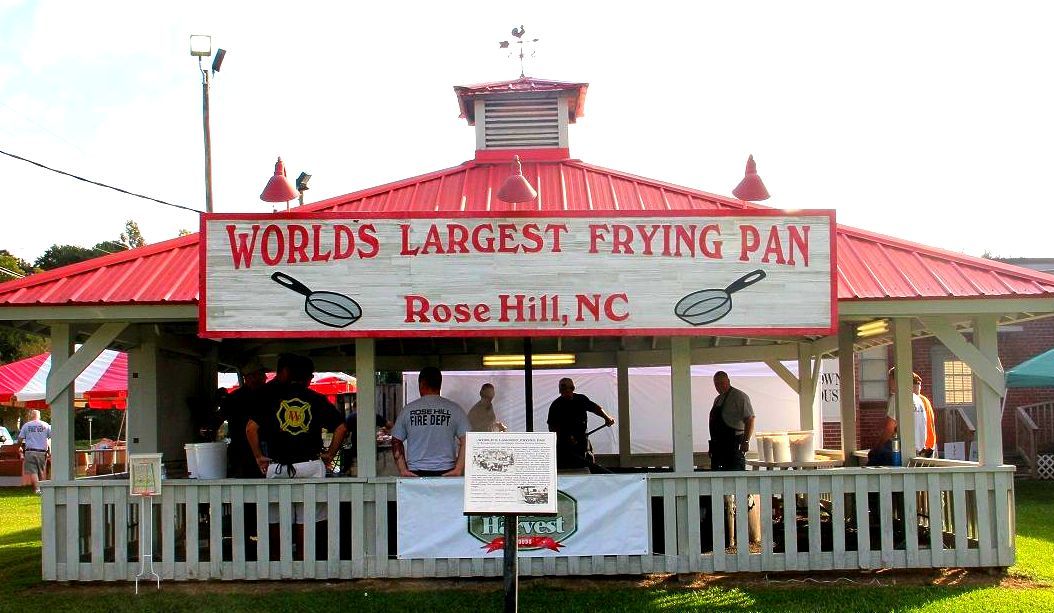 
World's Largest Operational Frying Pan, world record in Rose Hill, North Carolina