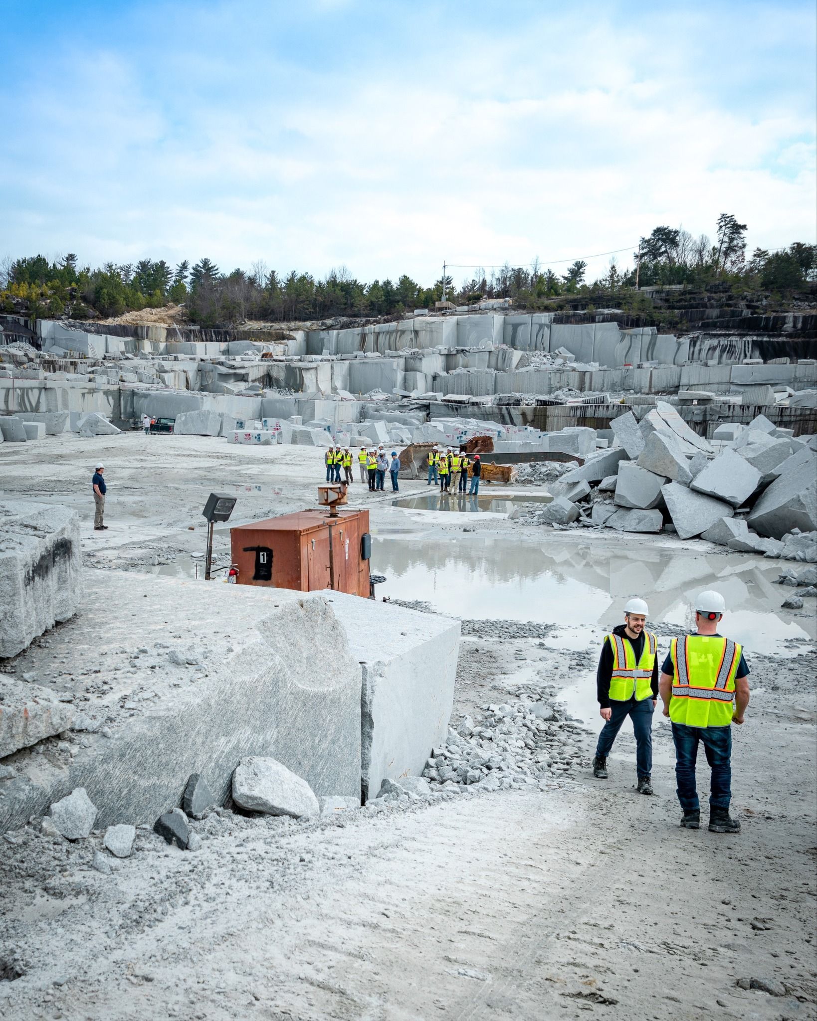 World's Largest Open-faced Granite Quarry, world record in Mount Airy, North Carolina