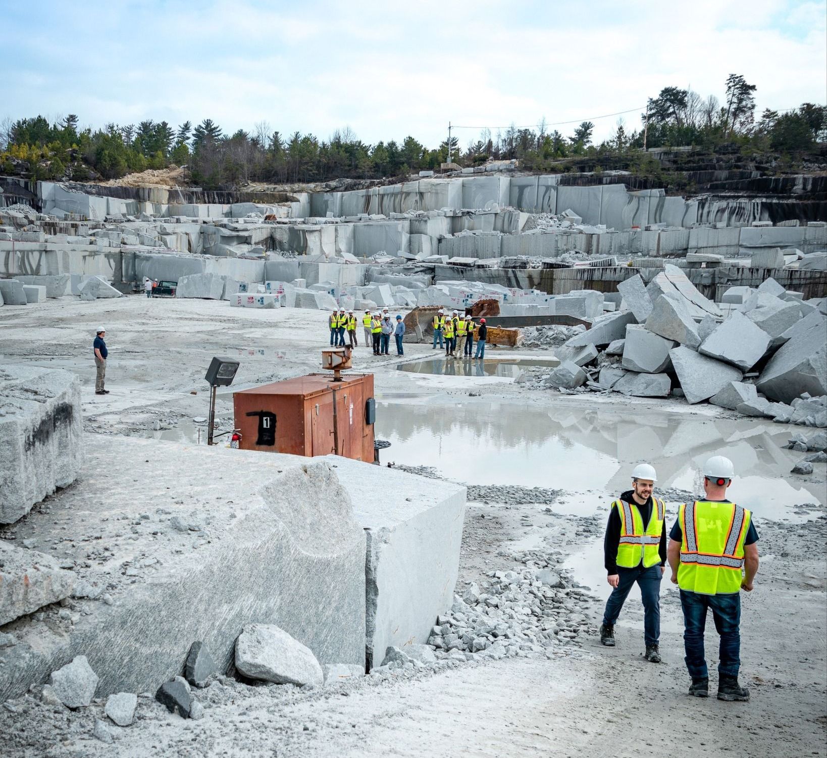 
World's Largest Open-faced Granite Quarry, world record near Mount Airy, North Carolina