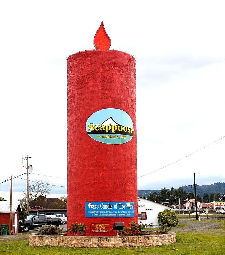 World's Largest Peace Candle Sculpture, world record in Scappoose, Oregon