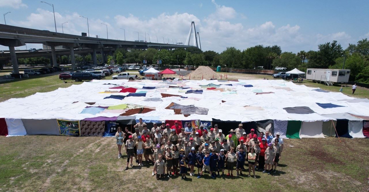 
World’s Largest Blanket Fort, world record in Mount Pleasant, South Carolina