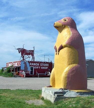 World's Largest Prairie Dog Sculpture, world record in Philip, South Dakota
