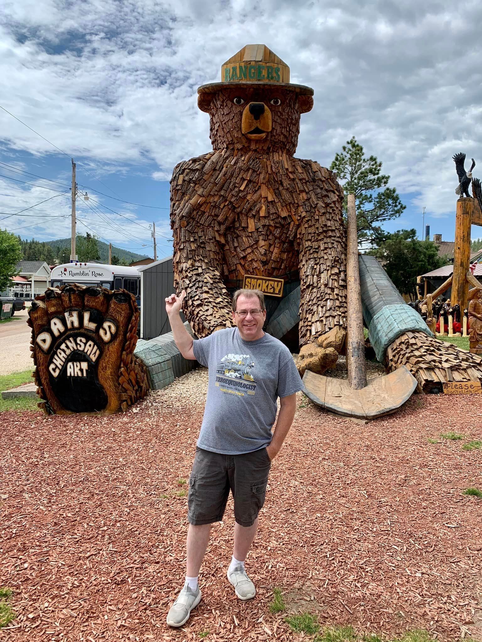 World's Largest Smokey Bear Sculpture, world record in Hill City, South Dakota