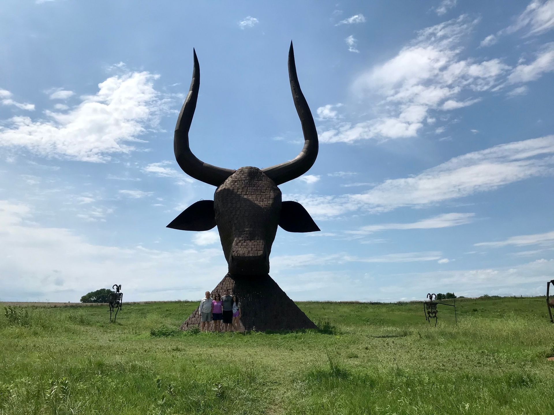 
World’s Largest Bull’s Head Sculpture, world record in Montrose, South Dakota