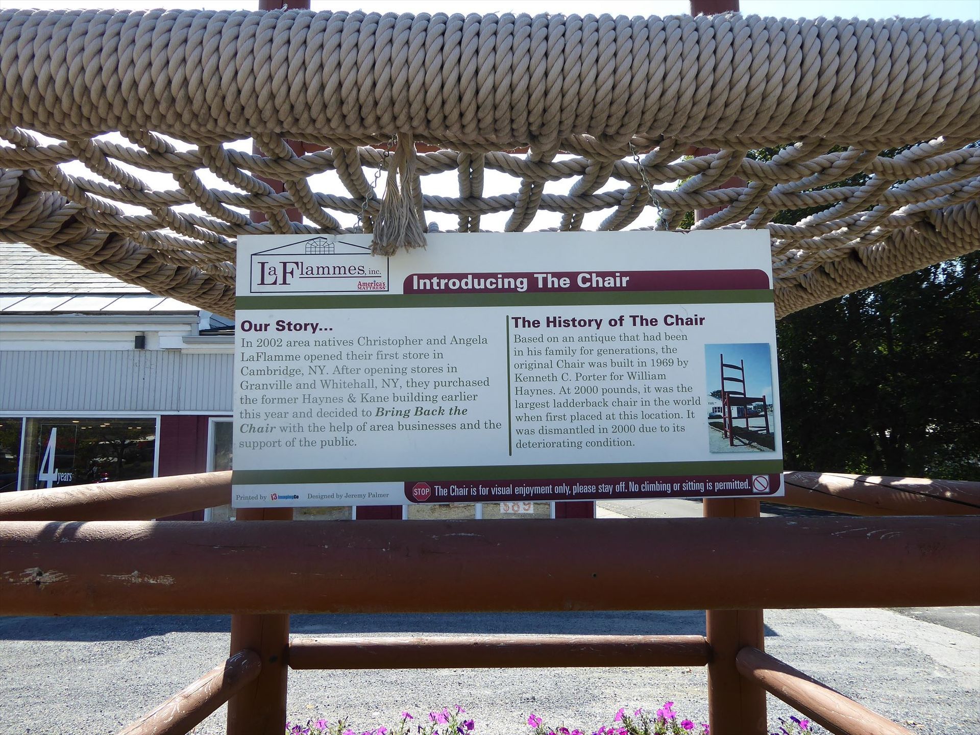 World's Tallest Ladderback Chair, world record in Bennington, Vermont