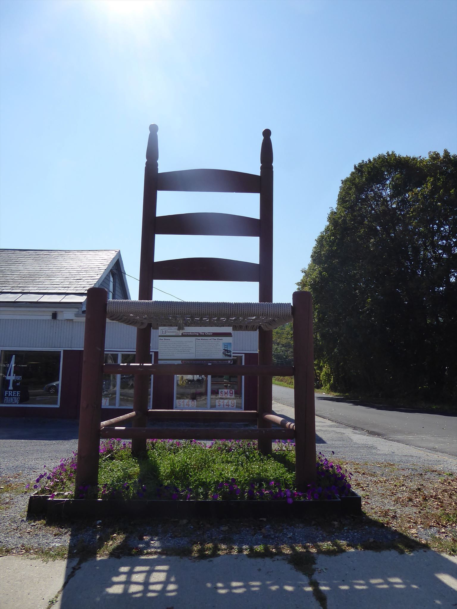 
World's Tallest Ladderback Chair, world record in Bennington, Vermont