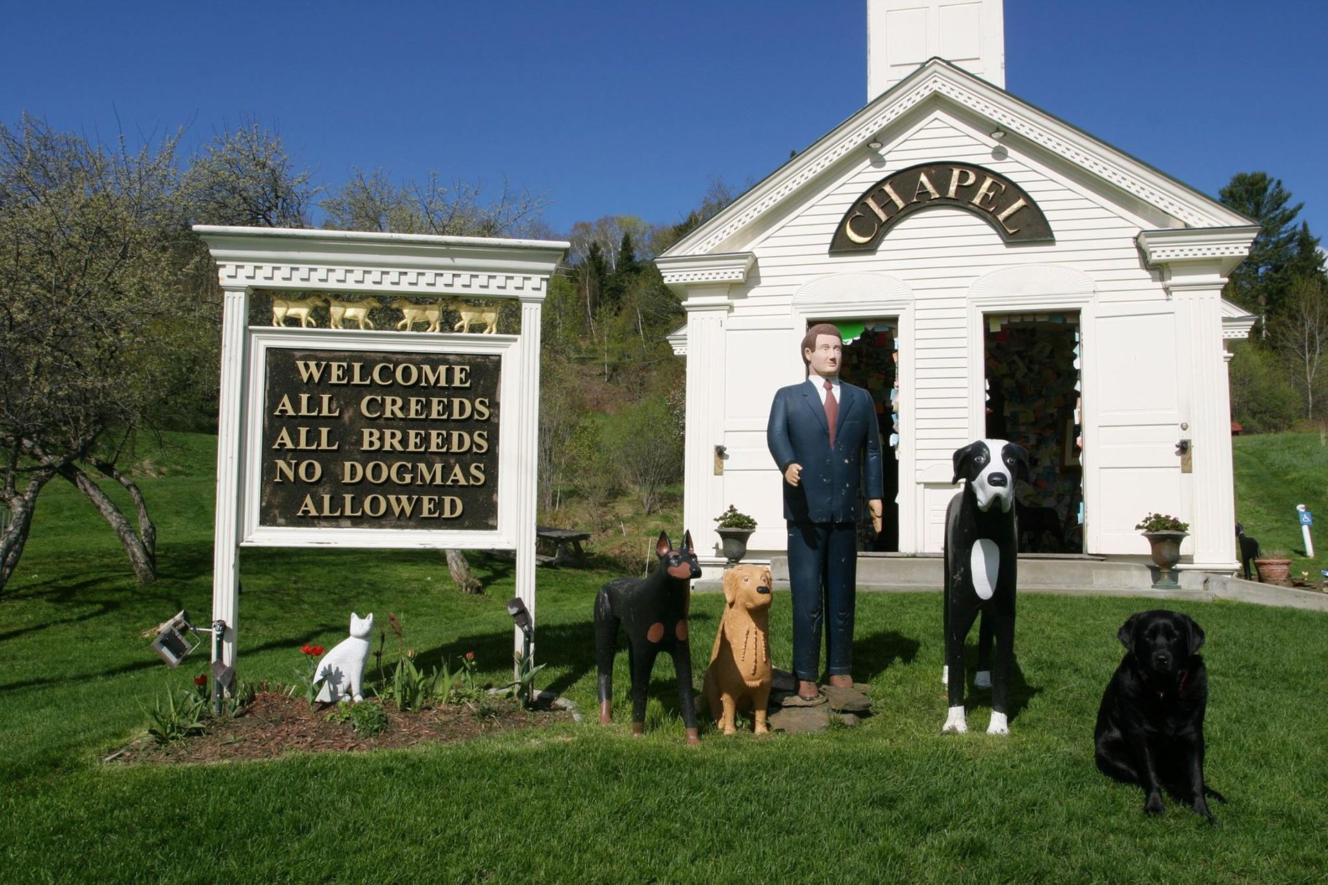 World's First Dog Chapel, world record in St. Johnsbury, Vermont