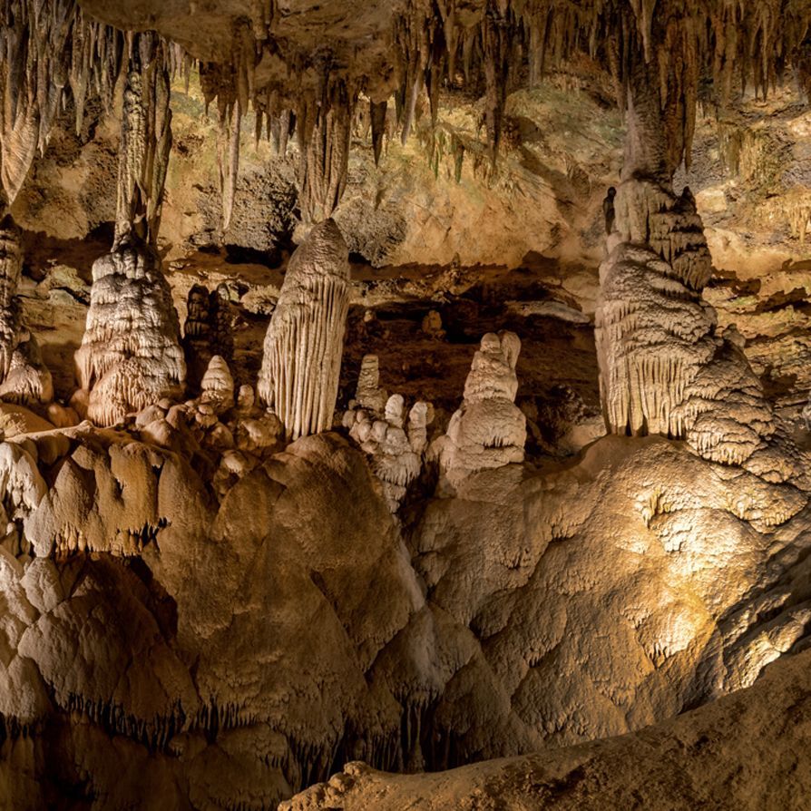 Largest natural underground musical instrument, world record in the Luray Caverns, Virginia