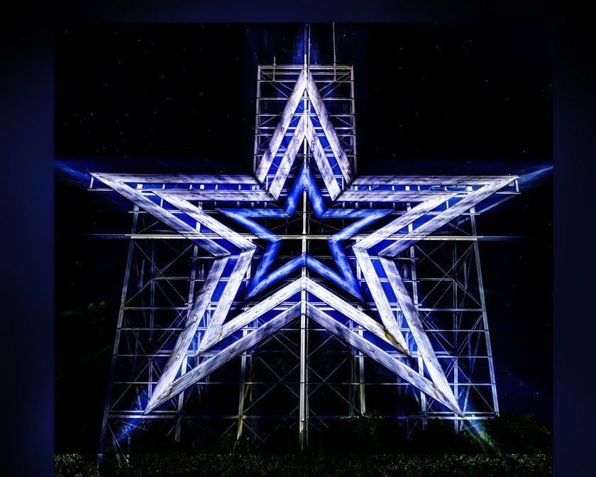 World's largest freestanding illuminated man-made star, world record in Roanoke, Virginia