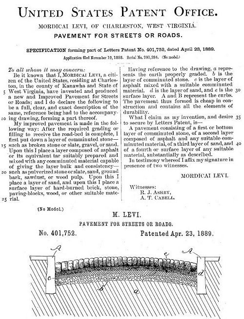 World's First Brick-Paved Road, world record in Charleston, West Virginia